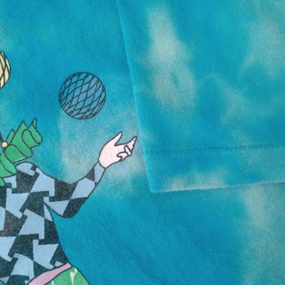 Vintage Harlequins Magicians Clowns Reverse Dye T-Shirt - Picture 5 of 9